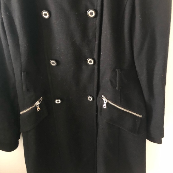 Express black double breasted wool blend trench - Picture 7 of 8